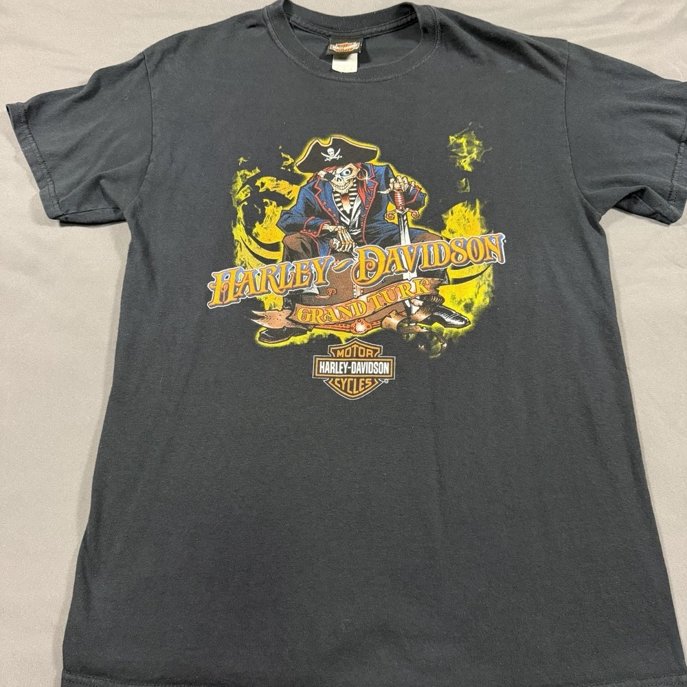Harley Davidson Grand Turk Black Short Sleeve Medium T-Shirt